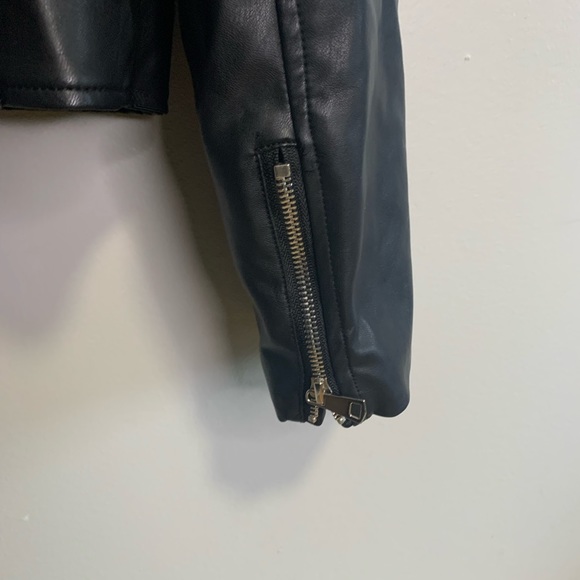 Black Faux Leather Jacket #163 - Picture 11 of 15